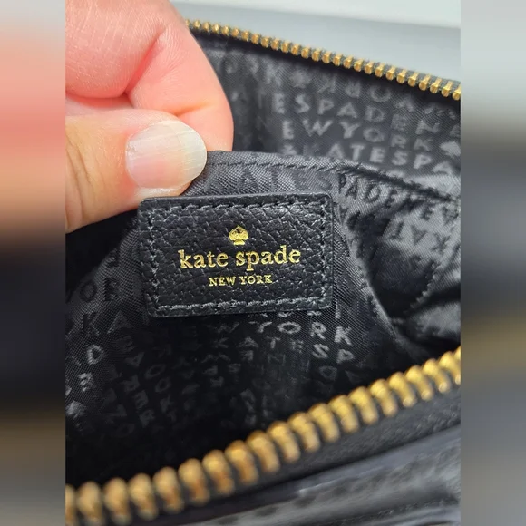 Kate Spade Bay Street Hanna Black Leather Crossbody Purse - Picture 7 of 14